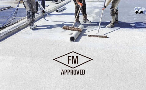 AllShield Blue - FM 4484 & FM 4482 Approved Roofcoating for Solar Roofs.