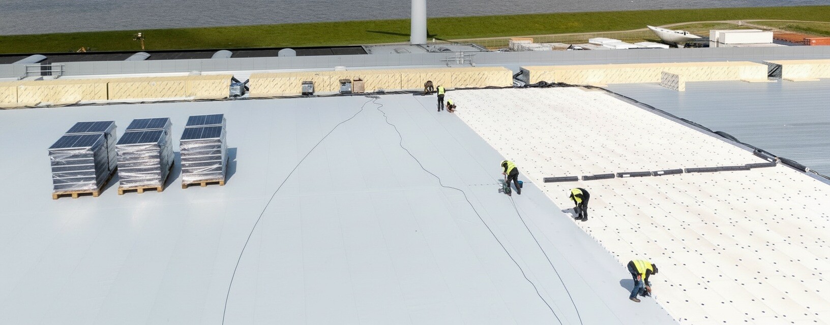 Nieuw dak brandveilig voor PV en verzekerbaar.